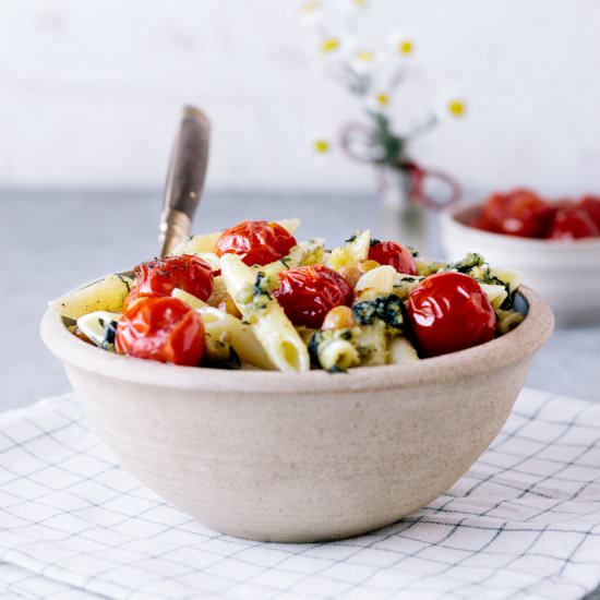 Vegan Pesto Pasta Salad - Recipe photo by myvibrantkitchen