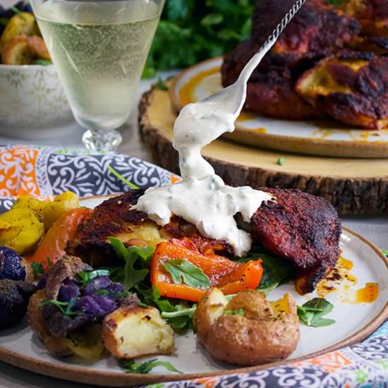 Paprika Chicken with Yogurt Sauce - Recipe photo by A Little and A Lot