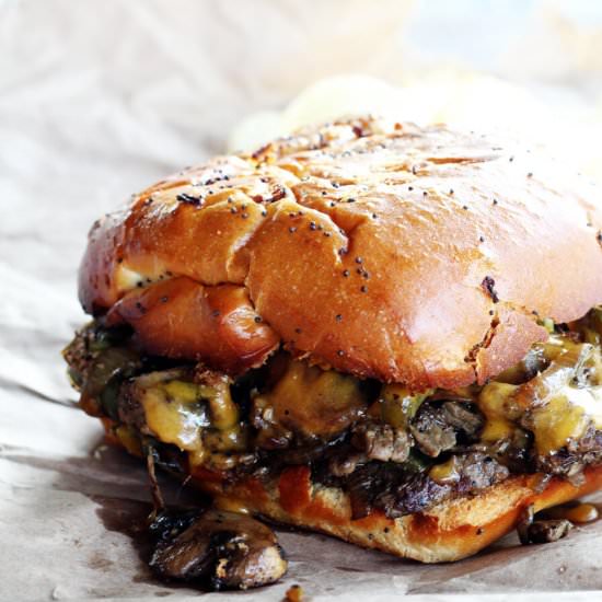 Cheesy Onion Steak Sandwiches - Recipe photo by Buy This Cook That