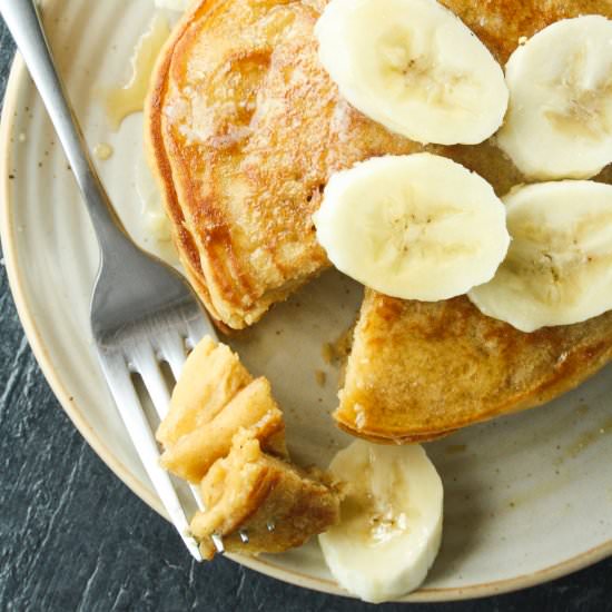 Cornmeal Pancakes - Recipe photo by The Desserted Girl
