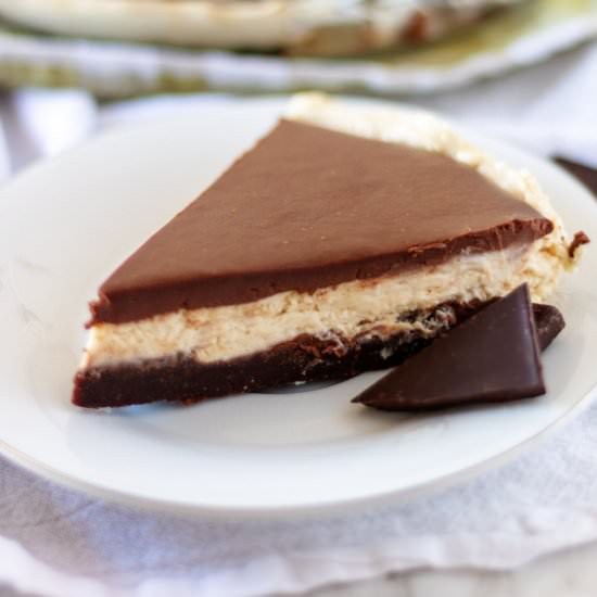 No Bake Chocolate Peanut Butter Pie - Recipe photo by littlebitrecipes