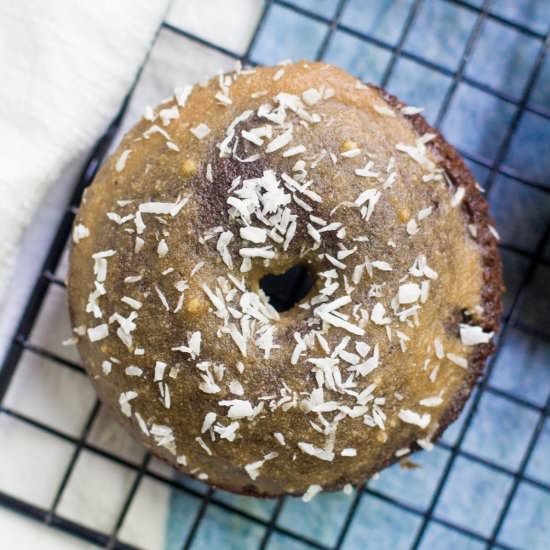 Healthy Chocolate Coconut Donuts - Recipe photo by thecleaneatingcouple
