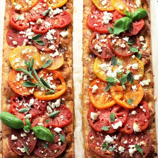 Heirloom Tomato Flatbread - Recipe photo by Give it Some Thyme