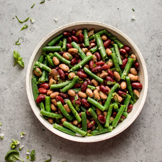 Easy Three Bean Salad - Recipe photo by saltandlavender