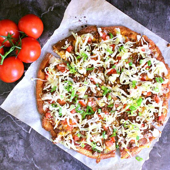 Low Carb Taco Pizza - Recipe photo by mamabearscookbook