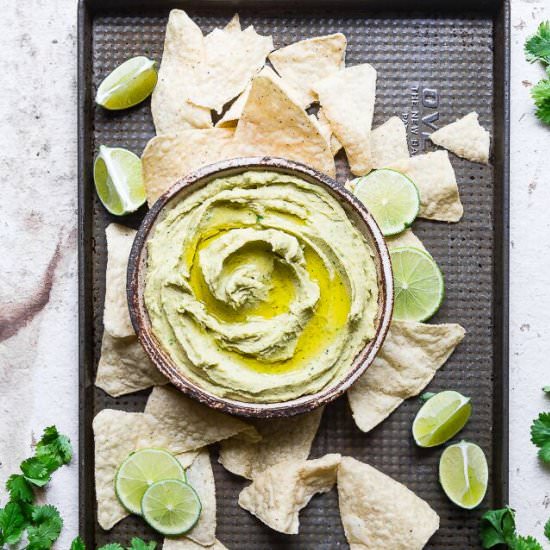 Cilantro Jalapeno Lime Hummus - Recipe photo by foodfaithfitness
