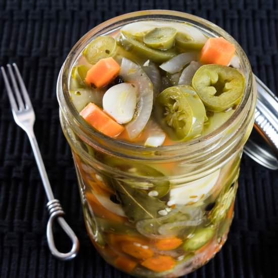 Taqueria Style Pickled Jalapenos an - Recipe photo by For the Love of Cooking