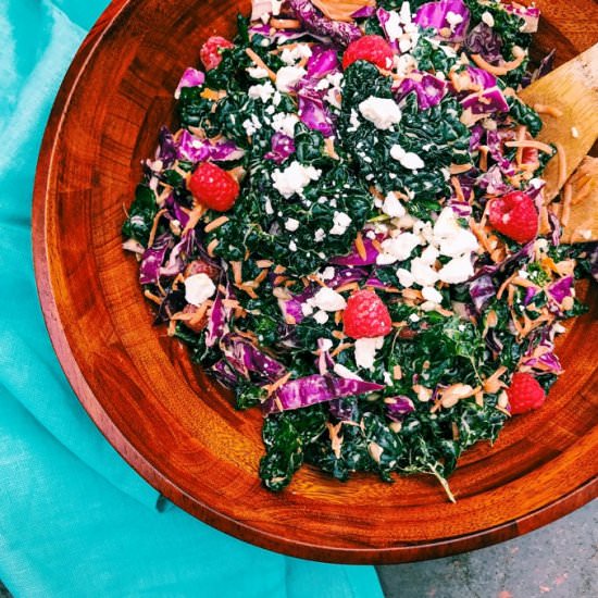 Kale-Hater's Creamy Kale Salad - Recipe photo by whipandwander