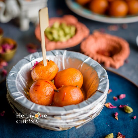 Ricotta Cheese Gulab Jamun - Recipe photo by Herbivore Cucina