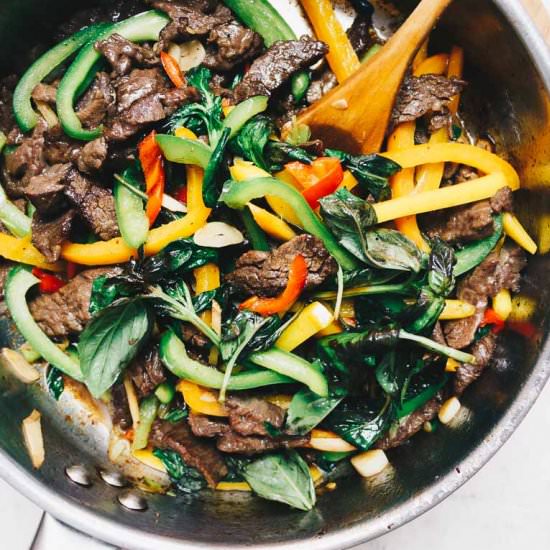 Paleo Whole30 Thai Basil Beef - Recipe photo by IHeartUmami