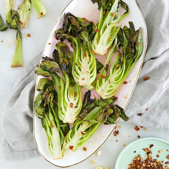 Broiled Sesame Ginger Bok Choy - Recipe photo by its_a_vegworld_afterall