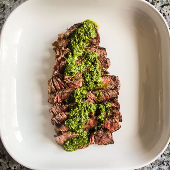 Basil Chimichurri - Recipe photo by Lisa G Cooks