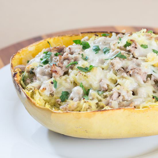 Easy Roasted Spaghetti Squash Boats - Recipe photo by recipecritique