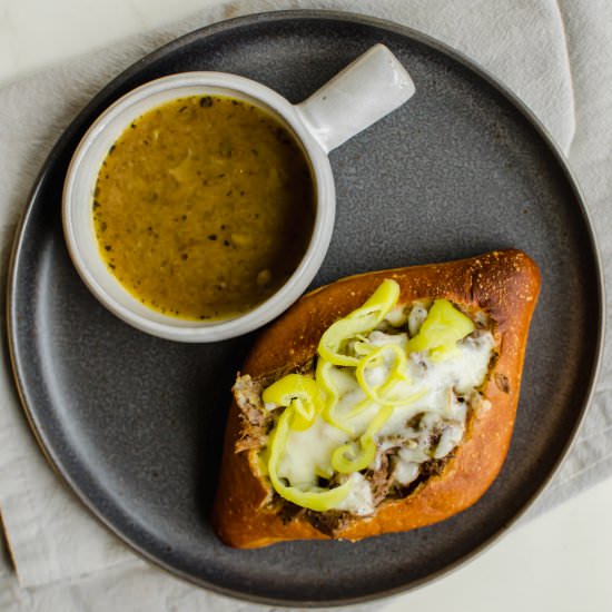 easy italian beef sandwiches - Recipe photo by SweetCayenne