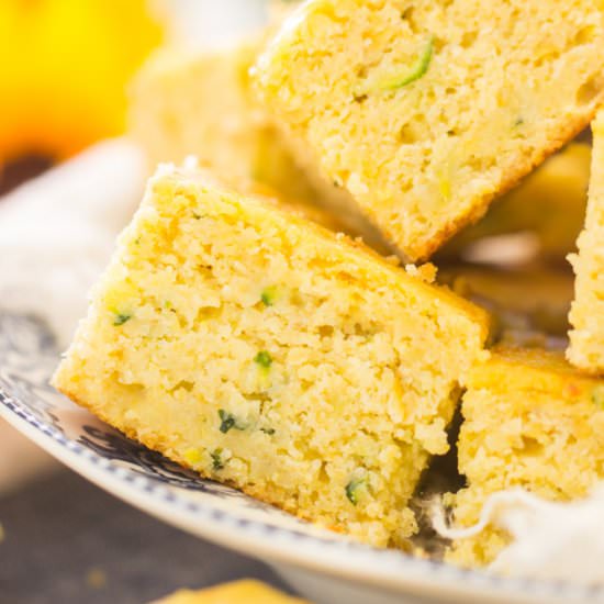 Parmesan Zucchini Cornbread - Recipe photo by thegoldlininggirl