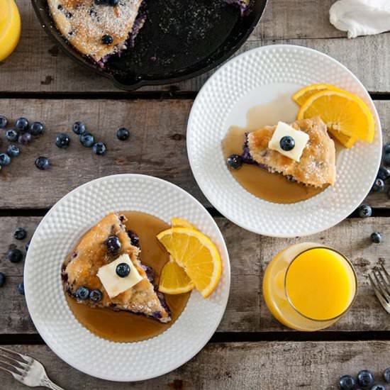 Shortcut Baked Blueberry Pancake - Recipe photo by SeasonedSprinkles