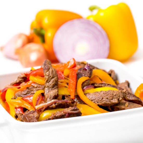 Easy steak and peppers - Recipe photo by thanksgiving