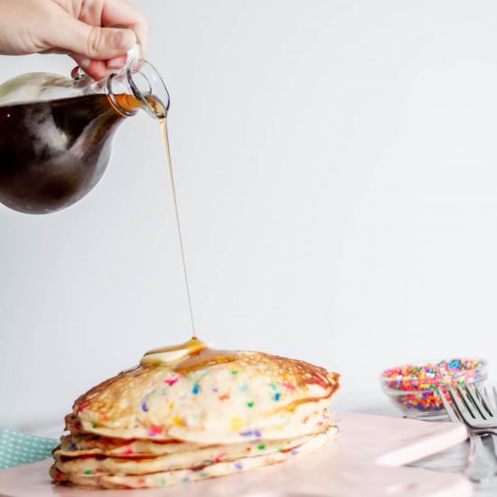 Funfetti Pancakes - Recipe photo by megseverydayindulgence
