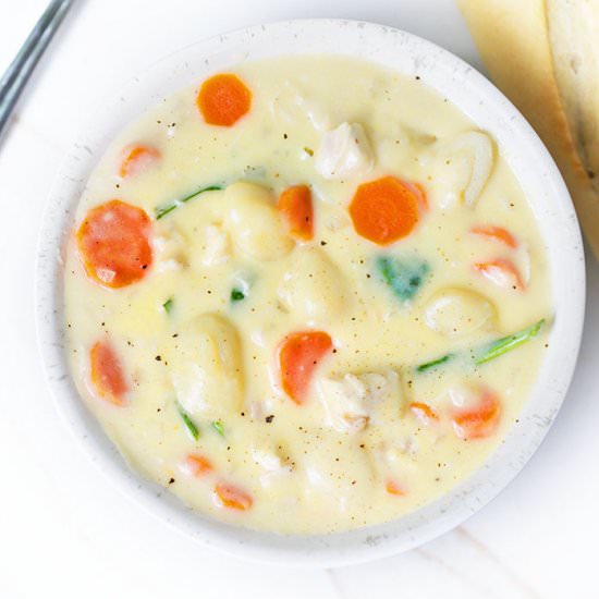 Creamy Chicken Gnocchi Soup - Recipe photo by prettylittleapron