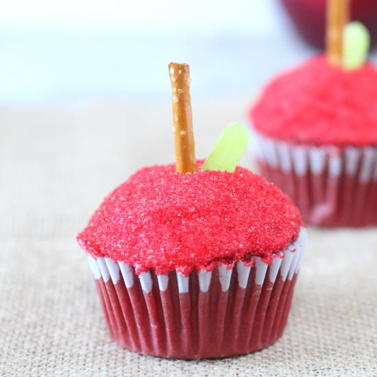Apple-Shaped Cupcakes - Recipe photo by CrayonsAndCravings