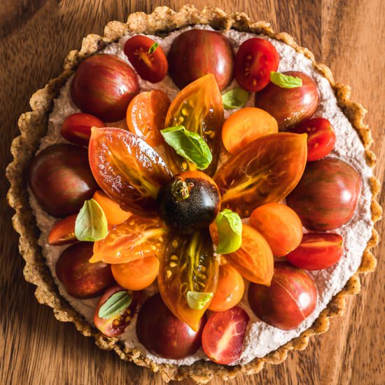 Vegan Tomato Walnut Tart - Recipe photo by lepetitchefsb