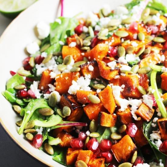 Roasted Sweet Potato Salad - Recipe photo by Our Happy Mess