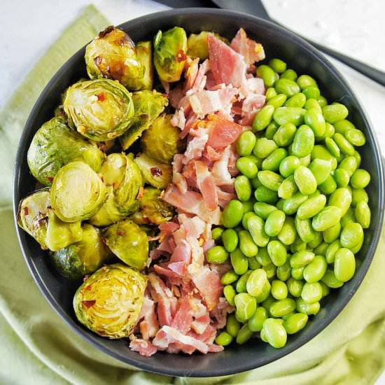 Roasted Brussel Sprout Salad - Recipe photo by SweetCaramelSunday