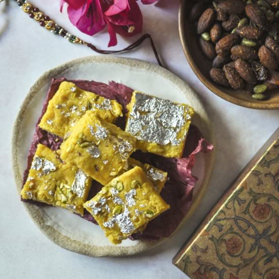 Milk Powder Mango Kalakand - Recipe photo by myfridayfoodswings