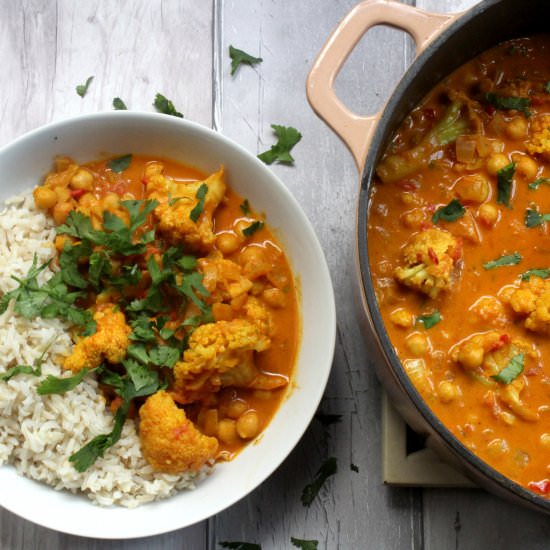 Cauliflower and Chickpea Curry - Recipe photo by Agents of Field