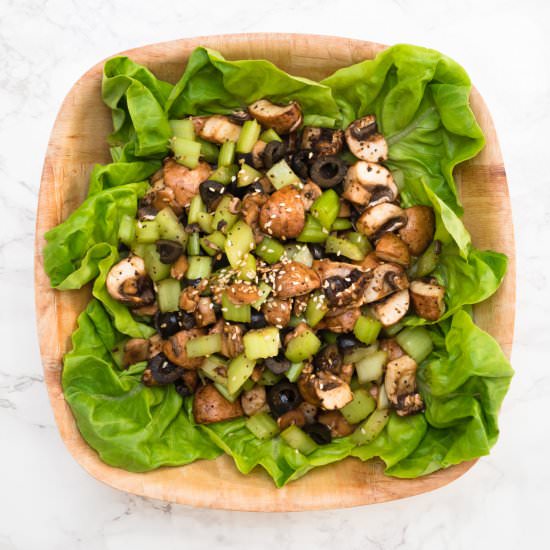 Mushroom and Celery Salad - Recipe photo by FriFran