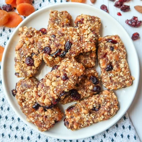 No-Bake Apricot Cranberry Nut Bars - Recipe photo by simplytaralynn