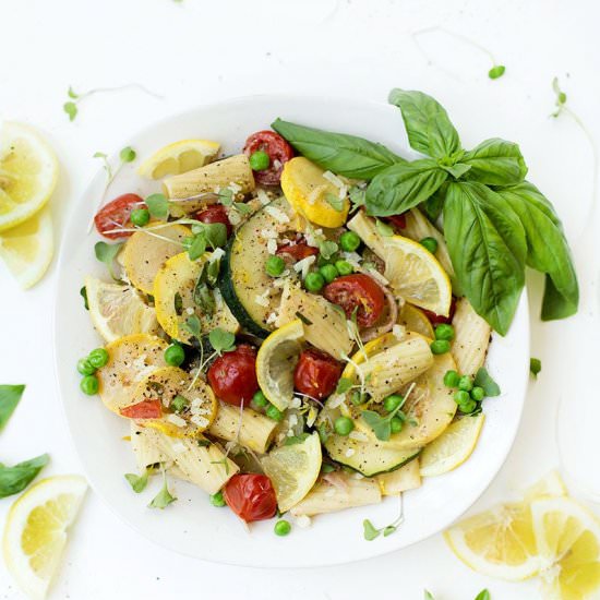 Creamy Summer Veggie Pasta - Recipe photo by Kiwi and Carrot