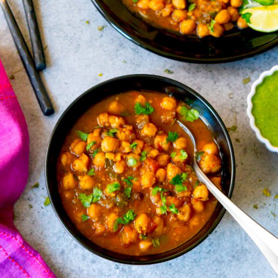 Chana Masala - Recipe photo by pipingpotcurry
