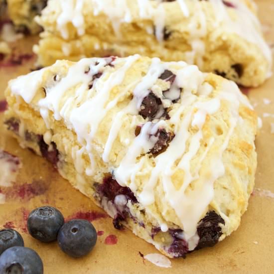 Blueberry Buttermilk Scones - Recipe photo by sisterskneadsweets