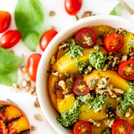Grilled Peach Salad - Recipe photo by April Golightly