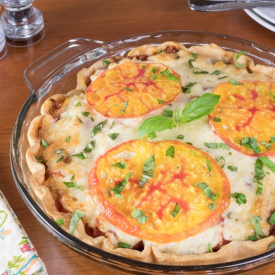 Southern Tomato Pie - Recipe photo by For the Love of Cooking
