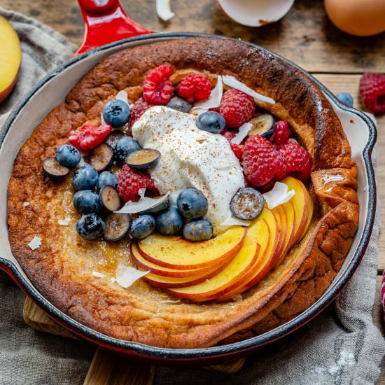 Easy Dutch Baby Pancake Recipe - Recipe photo by Blondelish.com