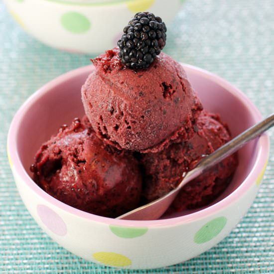 Blackberry sorbet - Recipe photo by Food Gal