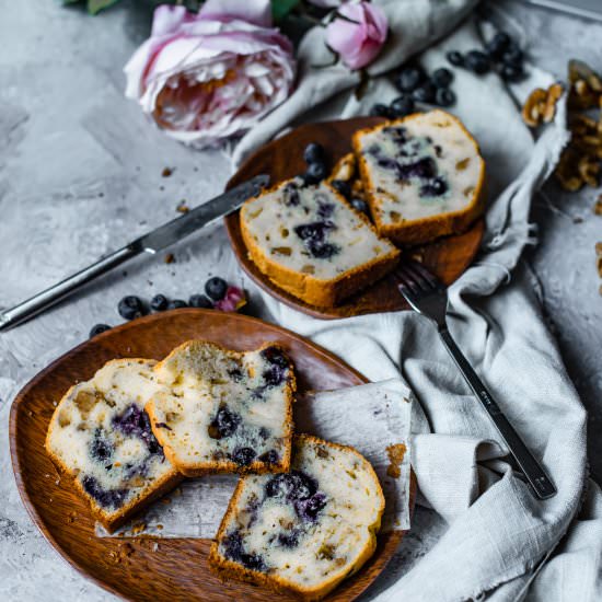Blueberry and Walnut Pound Cake - Recipe photo by ashortgirlsfeast