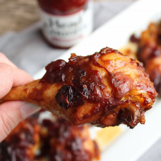Slow Cooker Cranberry BBQ Drumstick - Recipe photo by thespeedyspatula