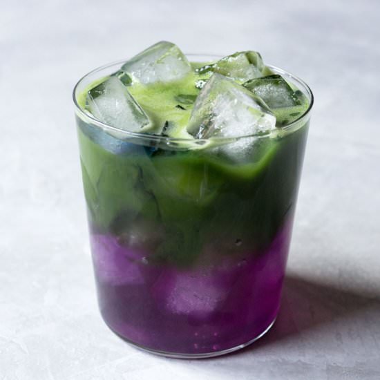 Matcha Butterfly Pea Lemonade - Recipe photo by ohhowcivilized