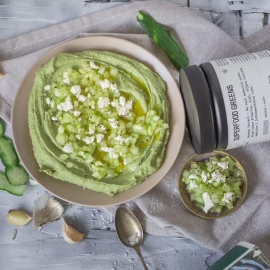 Tzatziki hummus - Recipe photo by Mimis Kingdom