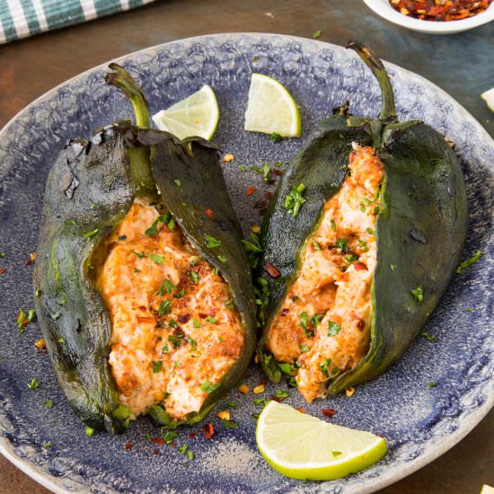 Cream Cheese Stuffed Poblano Pepper - Recipe photo by ChiliPepperMadness