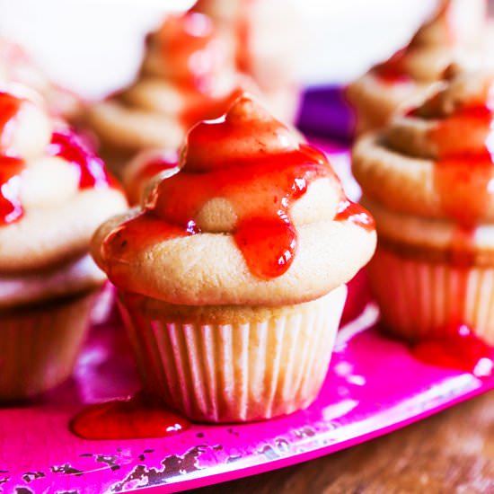 Peanut Butter & Jelly Cupcakes - Recipe photo by pipandebby