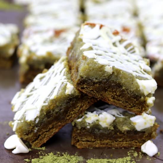 Ultimate Gooey Matcha Bars - Recipe photo by chapiskitchen