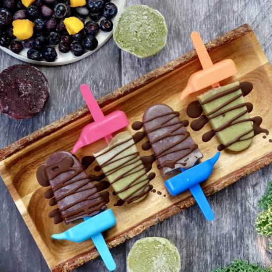 Chocolate Green Smoothie Popsicles - Recipe photo by HookedOnPlants