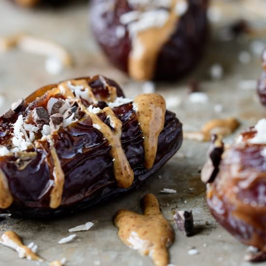 Almond Butter Stuffed Dates - Recipe photo by crazyinspiredlife