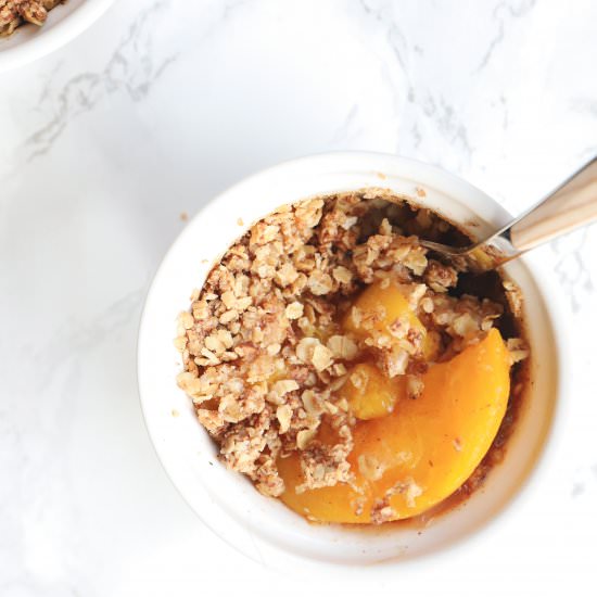 Breakfast Peach Crisp - Recipe photo by spoonfulofkindness