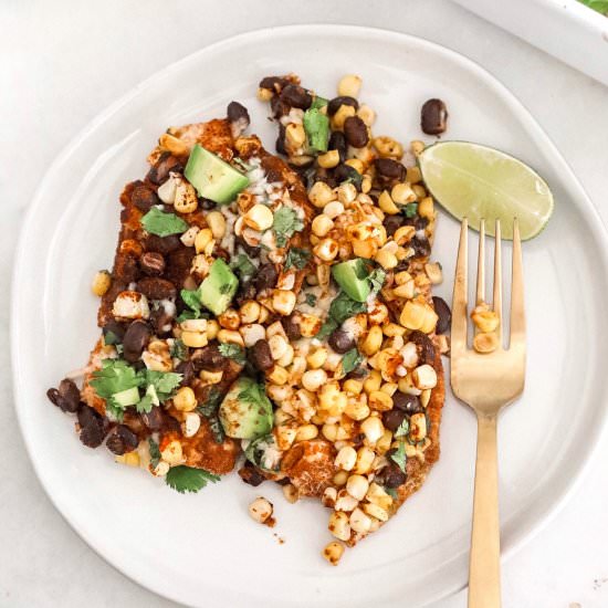 One Pan Mexican Street Corn Chicken - Recipe photo by dashofmandi