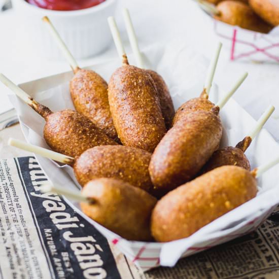 Mini Carrot Corn Dogs - Recipe photo by Fork in the Kitchen